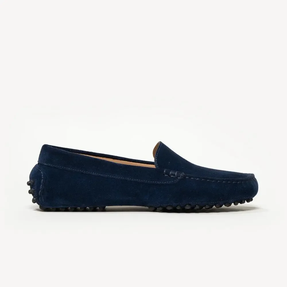M. Gemi The Feliz Blue Suede Moccasin Loafers